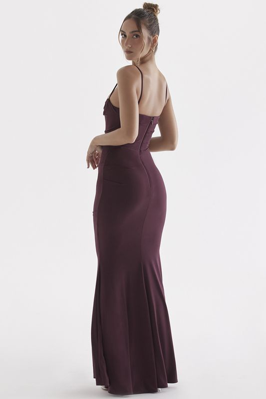 Peignoir House Of Cb Cherry Maxi Bordeaux | UXN-359402