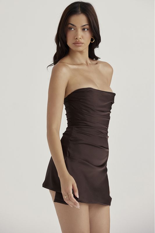 Peignoir House Of Cb Draped Strapless Chocolat | FQX-635184