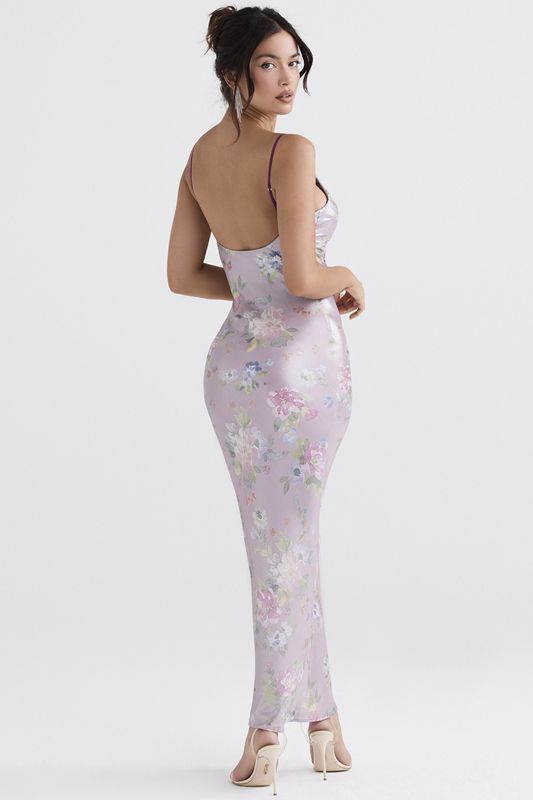 Peignoir House Of Cb Floral Maxi Violette | LQI-287934