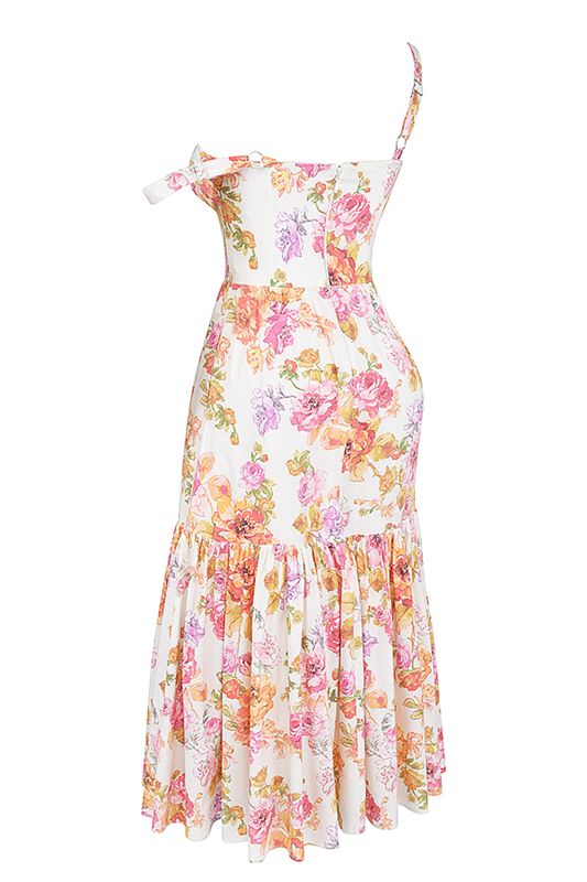 Peignoir House Of Cb Floral Midi Blanche | QGI-796058