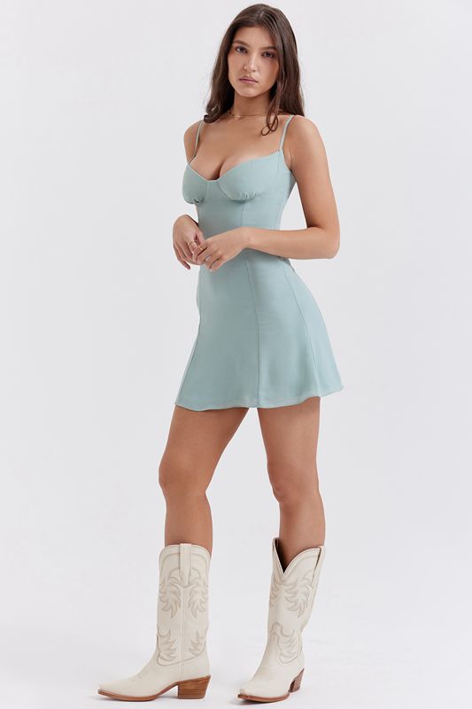 Peignoir House Of Cb Jade Mini Bleu | YOR-140375