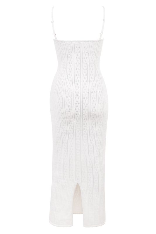 Peignoir House Of Cb Knit Maxi Blanche | KBA-826437