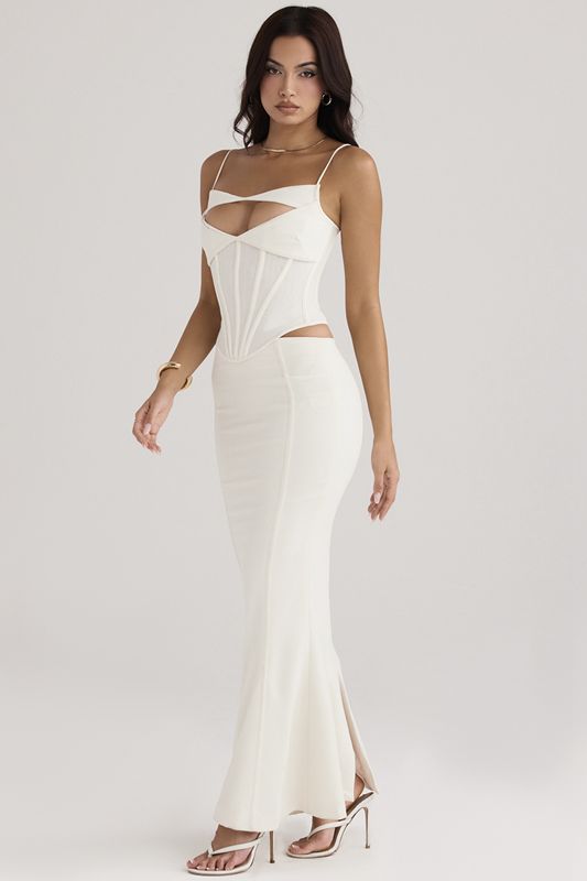 Peignoir House Of Cb Maxi Blanche | OCA-843956