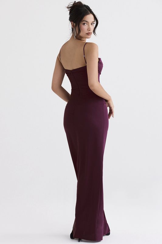 Peignoir House Of Cb Maxi Bordeaux | VSN-853142