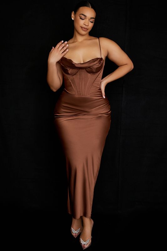 Peignoir House Of Cb Maxi Chocolat | XNM-289631