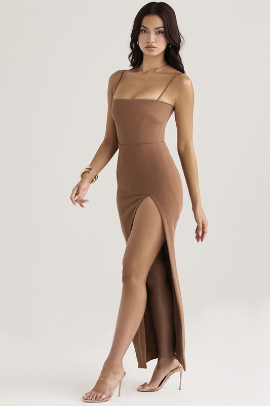 Peignoir House Of Cb Maxi Marron | MGI-132847