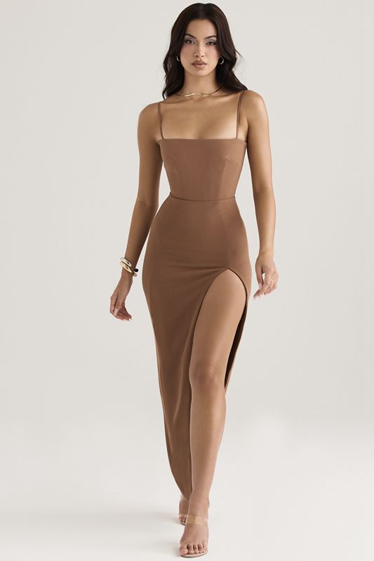 Peignoir House Of Cb Maxi Marron | MGI-132847