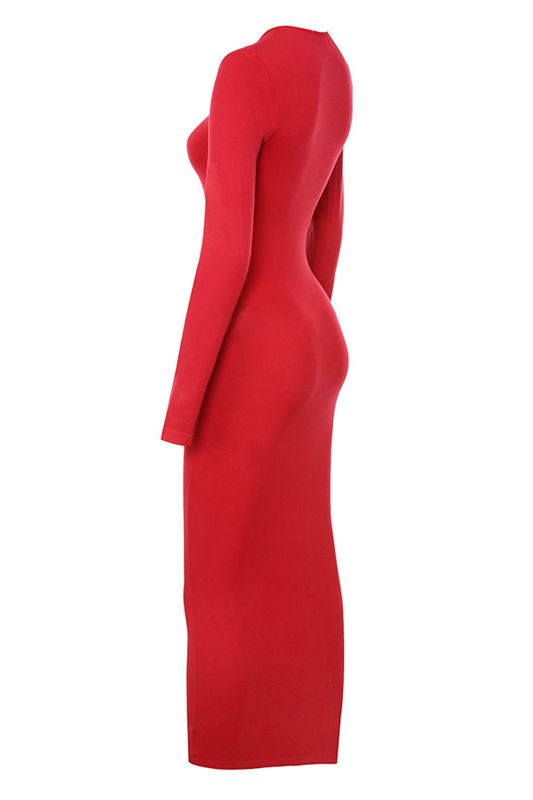 Peignoir House Of Cb Midi Length Knit Rouge | VDW-761205