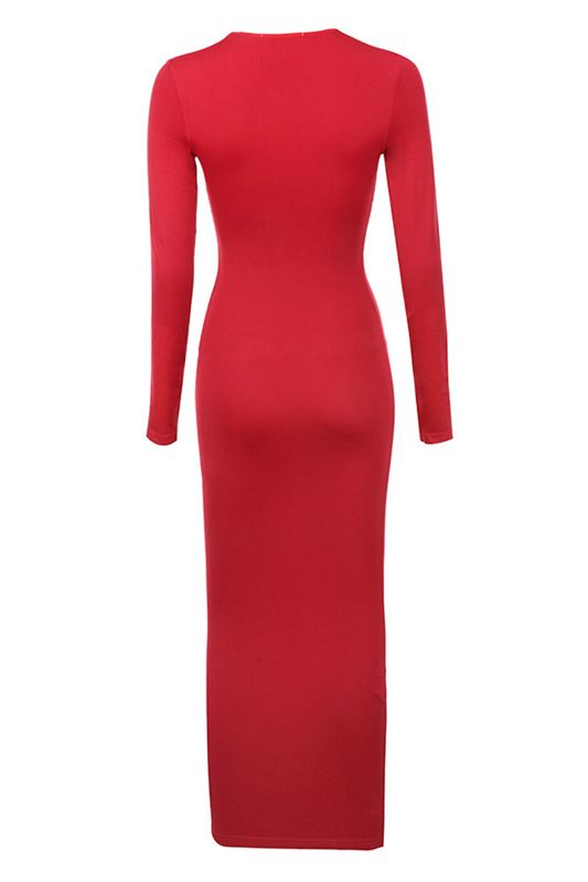 Peignoir House Of Cb Midi Length Knit Rouge | VDW-761205