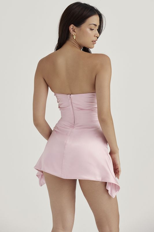 Peignoir House Of Cb Pink Draped Strapless Rose | EAU-807319