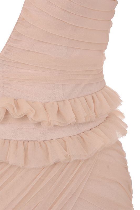 Peignoir House Of Cb Plissé Tulle Deep V Rose | NQS-519027