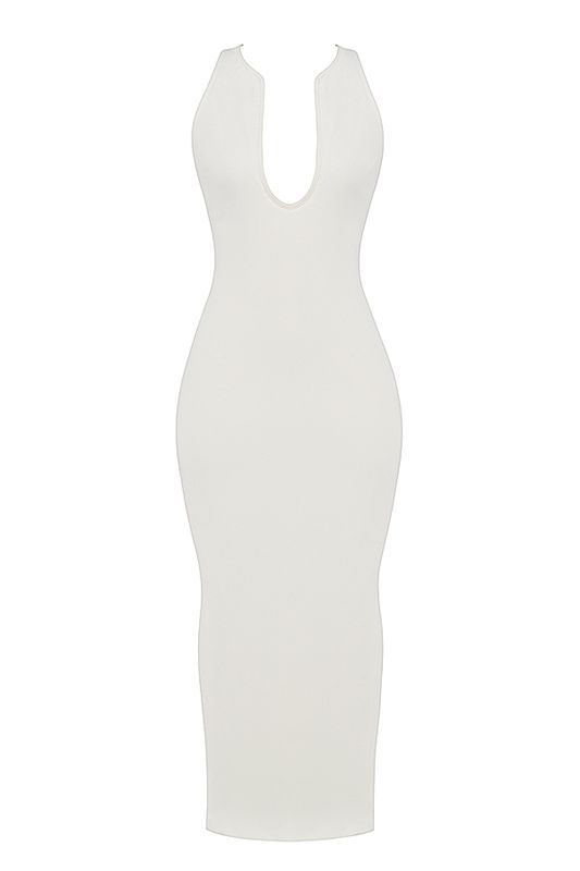 Peignoir House Of Cb Plunge Maxi Blanche | GID-356079