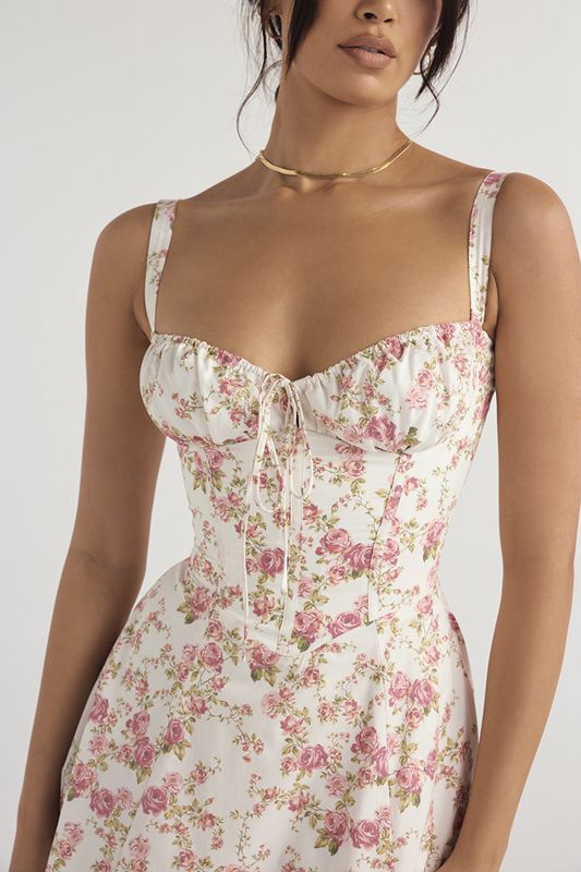 Peignoir House Of Cb Print Bustier Rose | CLT-230967