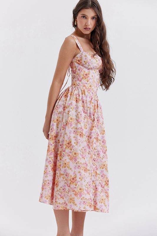 Peignoir House Of Cb Print Midi Rose | AUN-034521