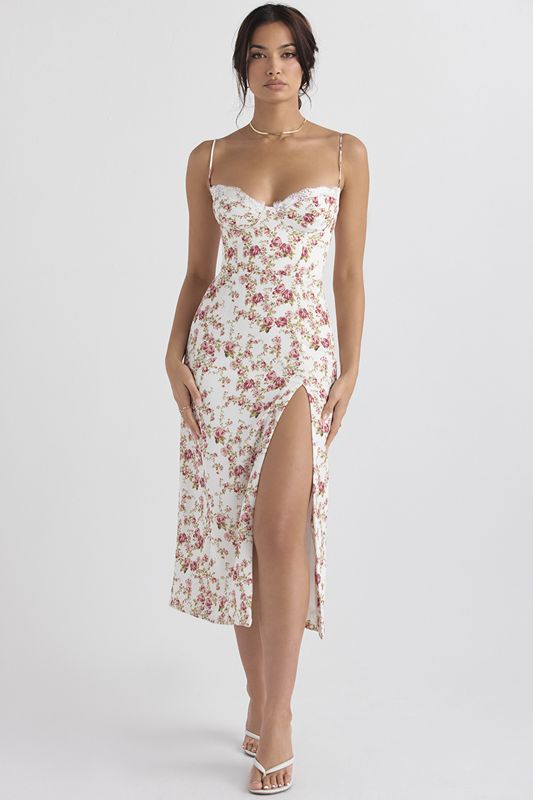 Peignoir House Of Cb Print Midi Rose | PEV-385621