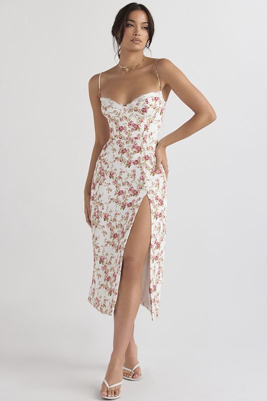 Peignoir House Of Cb Print Midi Rose | PEV-385621