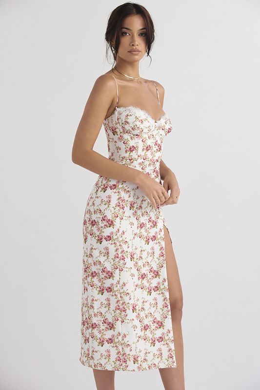 Peignoir House Of Cb Print Midi Rose | PEV-385621