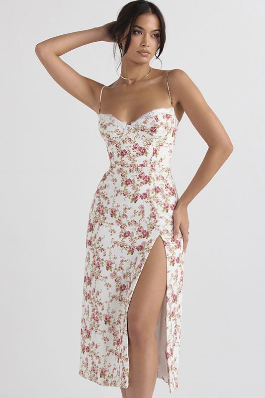 Peignoir House Of Cb Print Midi Rose | PEV-385621