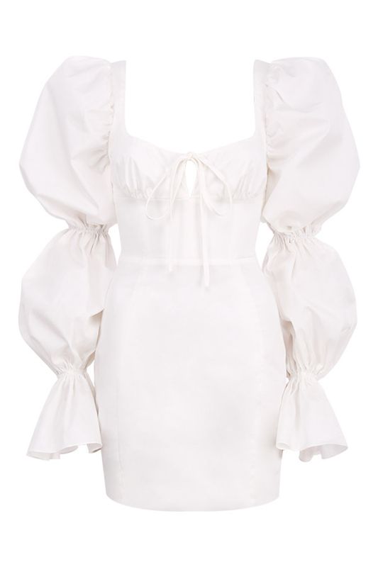 Peignoir House Of Cb Puff Sleeve Blanche | NHA-203679