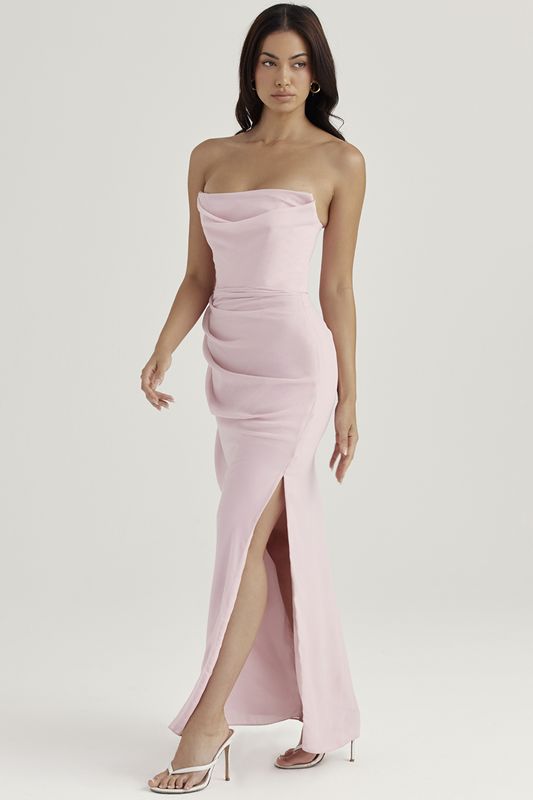 Peignoir House Of Cb Quartz Strapless Gown Rose | XYW-807695