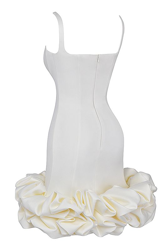 Peignoir House Of Cb Ruffle Hem Blanche | OKE-567429