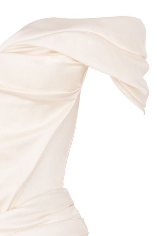 Peignoir House Of Cb Satin Blanche | PLO-352609