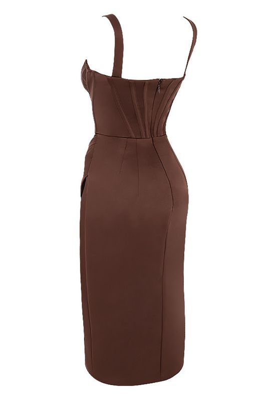 Peignoir House Of Cb Satin Chocolat | DFN-684591