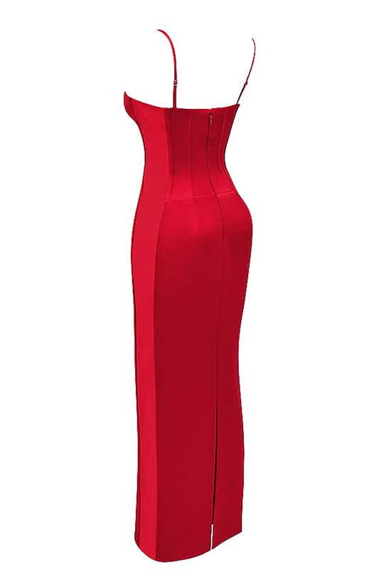 Peignoir House Of Cb Satin Maxi Rouge | OVT-548679