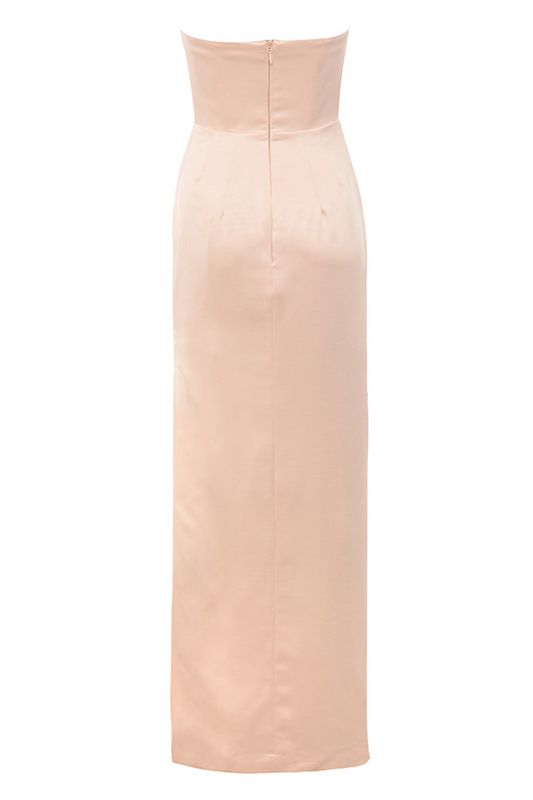 Peignoir House Of Cb Satin Strapless Gown Rose | OXP-486390