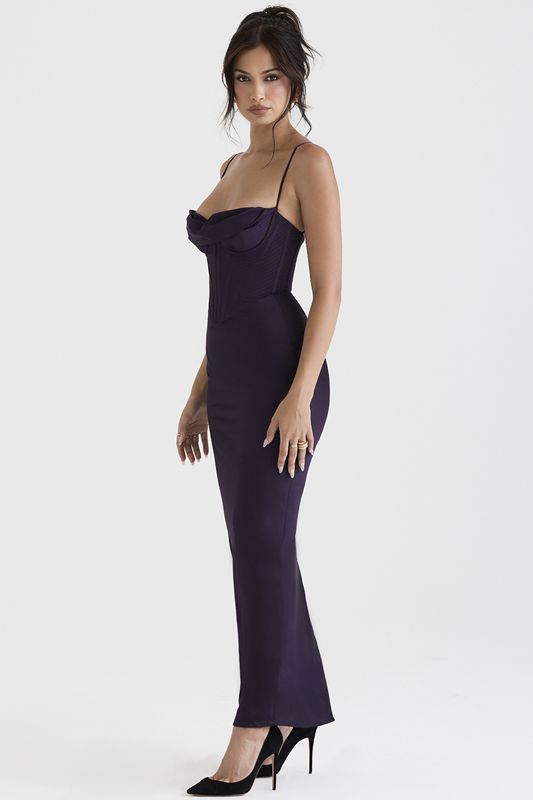 Peignoir House Of Cb Shade Maxi Violette | OBF-673480