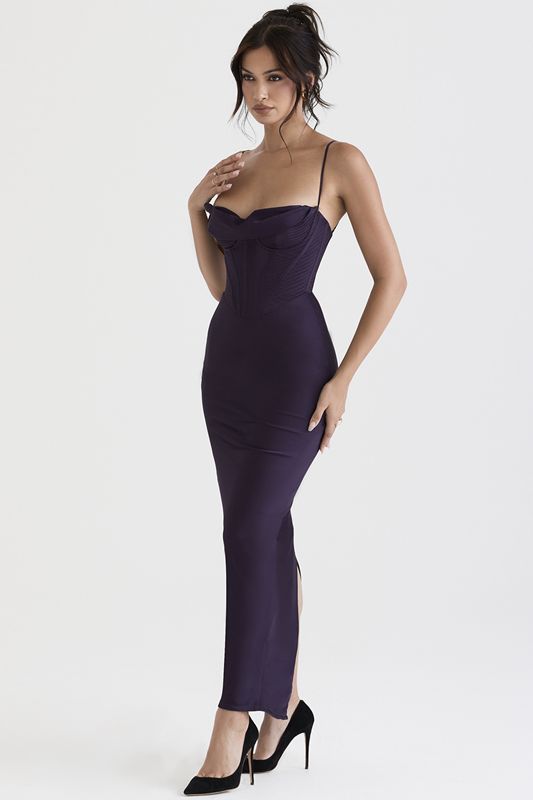 Peignoir House Of Cb Shade Maxi Violette | OBF-673480