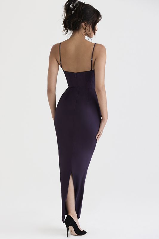 Peignoir House Of Cb Shade Maxi Violette | OBF-673480