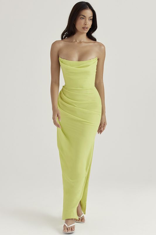 Peignoir House Of Cb Strapless Gown Vert Clair | VEW-671982