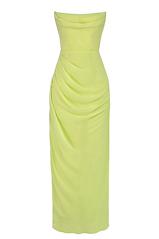 Peignoir House Of Cb Strapless Gown Vert Clair | VEW-671982