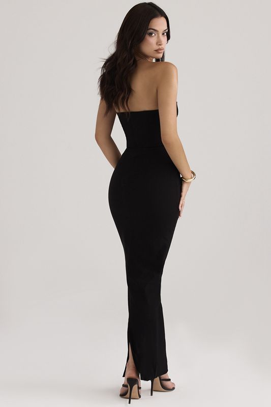 Peignoir House Of Cb Strapless Maxi Noir | WVF-069218