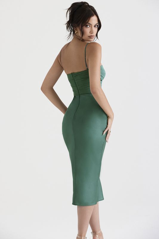 Robe Mi-longue House Of Cb Draped Vert | ZRK-349786