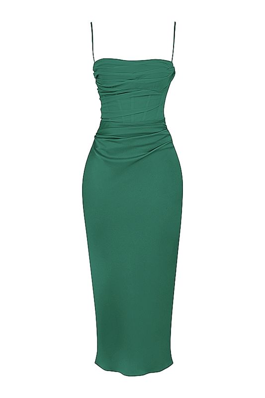 Robe Mi-longue House Of Cb Draped Vert | ZRK-349786