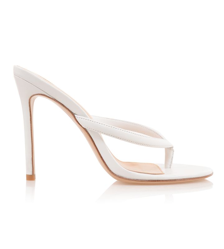 Sandales House Of Cb Cuir High Heel Thongs Blanche | KLE-784906