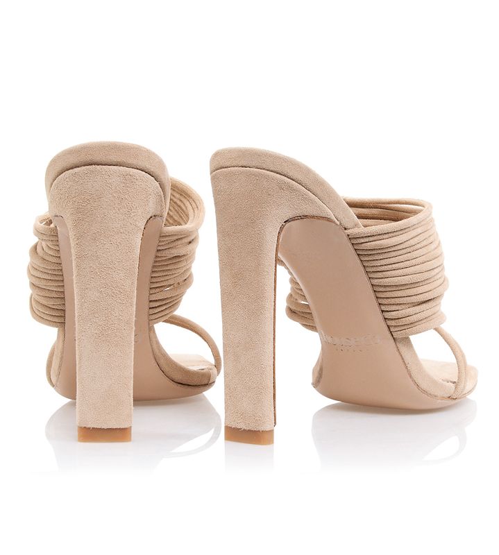 Sandales House Of Cb Square Embout Strappys Beige | YNE-851769