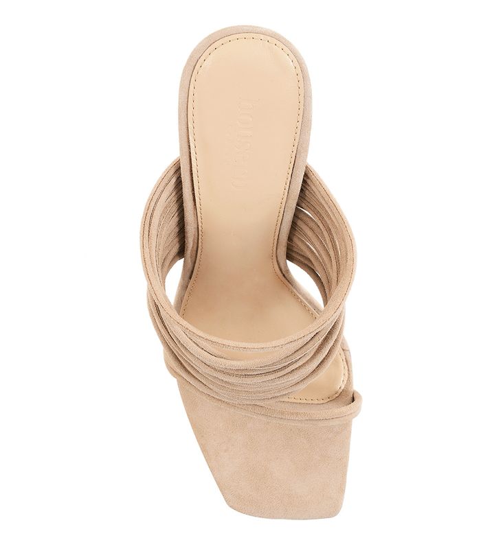 Sandales House Of Cb Square Embout Strappys Beige | YNE-851769