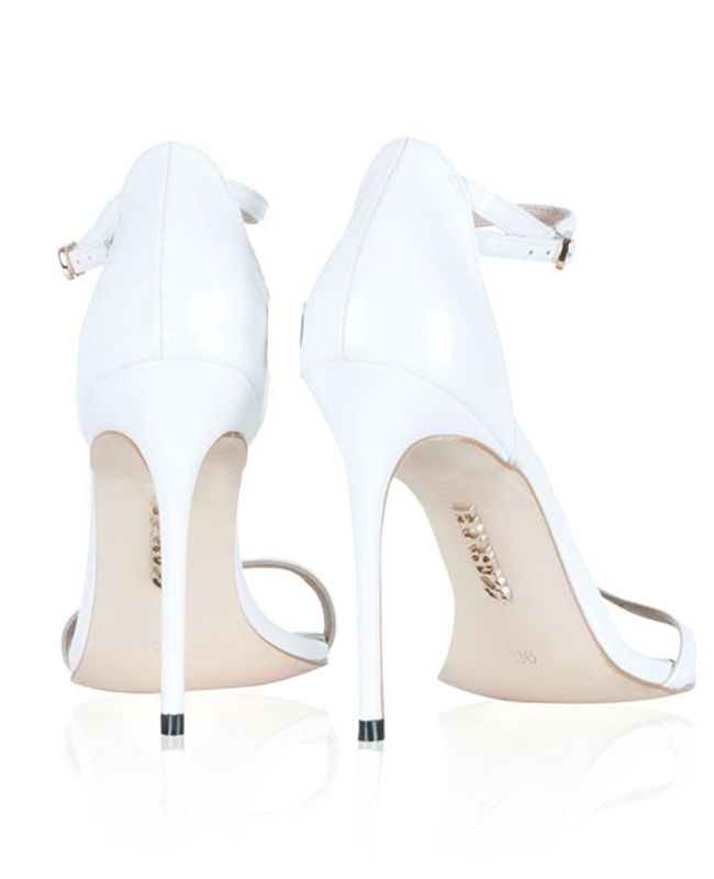 Sandales House Of Cb Vernis Leathers Blanche | AGZ-023856