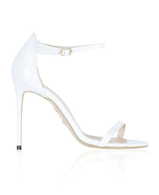 Sandales House Of Cb Vernis Leathers Blanche | AGZ-023856