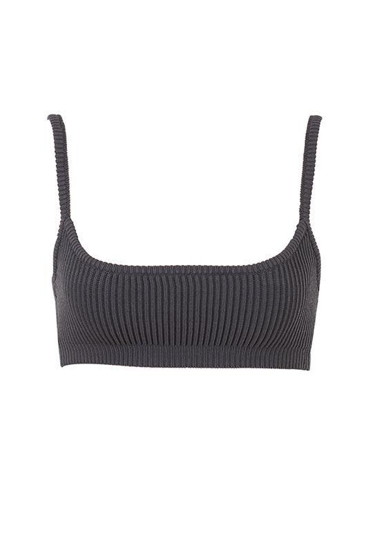 Soutien Gorge House Of Cb Grey Nervuré Knit Grise Foncé | TJY-539412