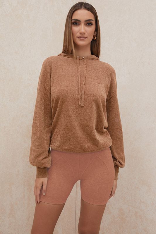Sweat À Capuche House Of Cb Slouchy Fit Abricot | FGX-437051