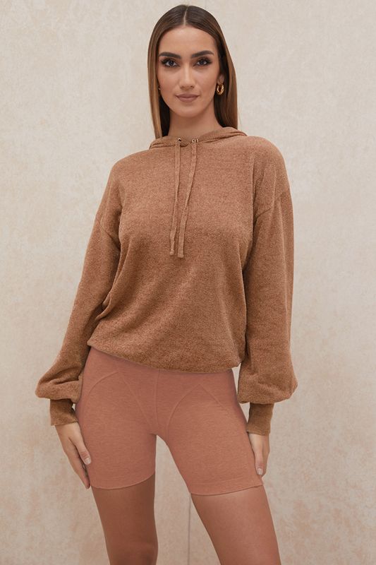 Sweat À Capuche House Of Cb Slouchy Fit Abricot | FGX-437051