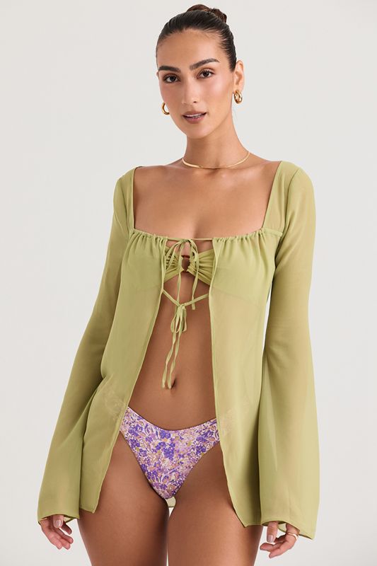 Swimsuit House Of Cb Cover Up Vert Olive | SHP-195746