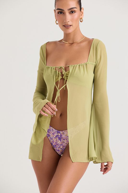 Swimsuit House Of Cb Cover Up Vert Olive | SHP-195746