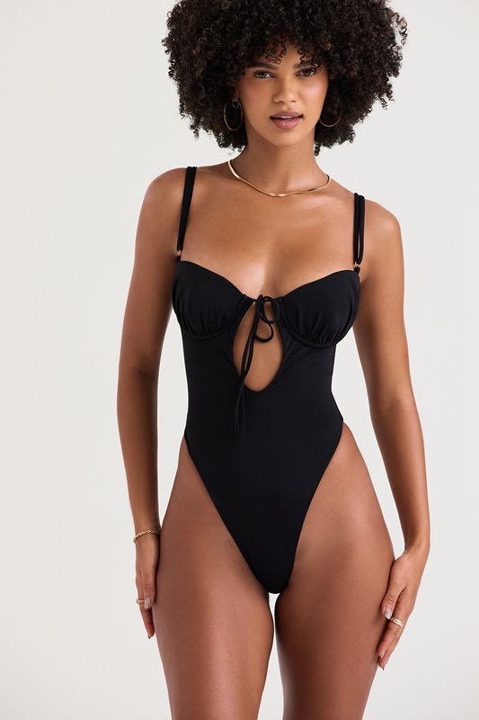 Swimsuit House Of Cb Cutout Noir | KCO-734029