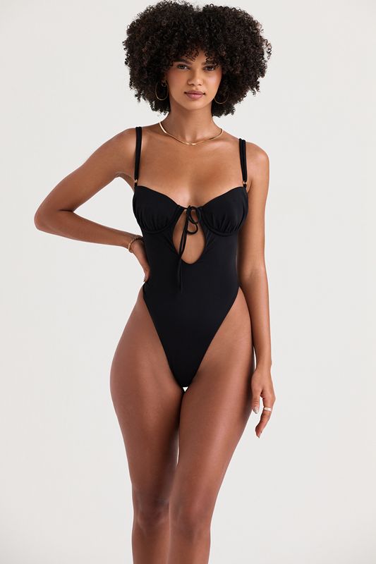 Swimsuit House Of Cb Cutout Noir | KCO-734029