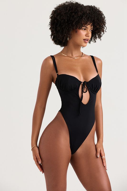 Swimsuit House Of Cb Cutout Noir | KCO-734029